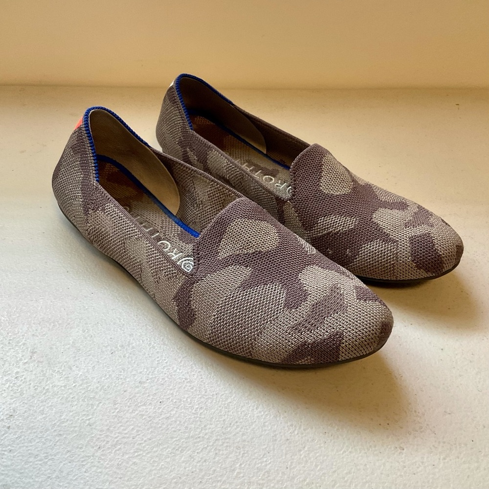Rothy’s Mink Camo loafers Women’s Size 8.5
